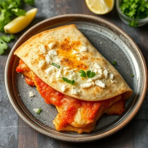 Cheese Chicken Dosa